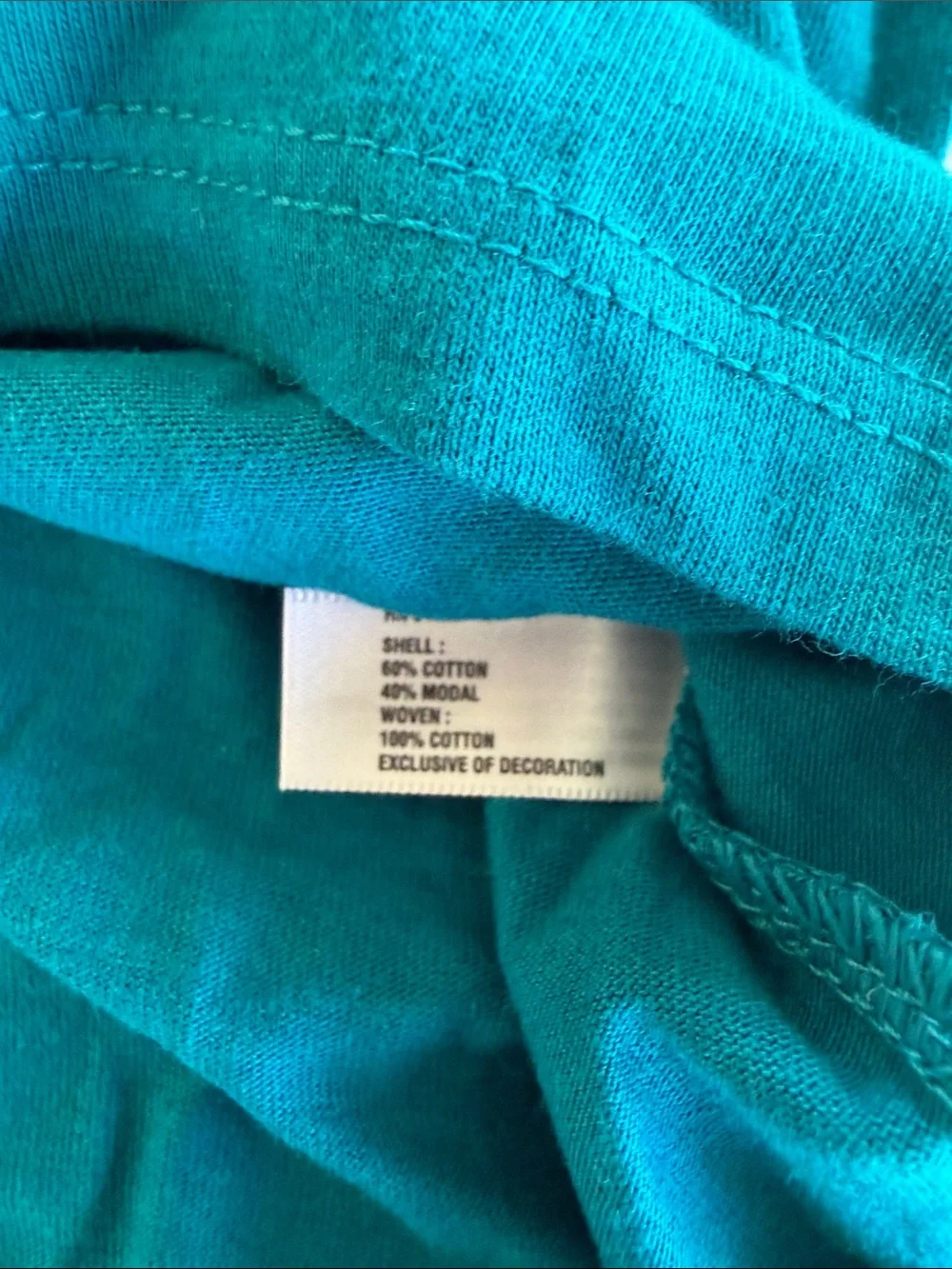 NWT GAPKIDS Teal Long-Sleeve Top with Embroidered Yoke